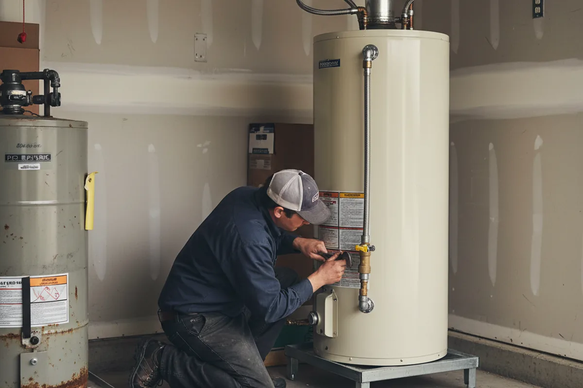 Water heater and shutoff valve replacement in Salem